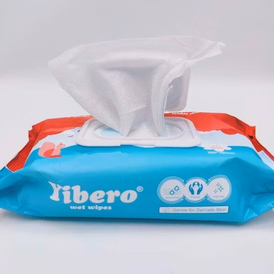 Детские влажные салфетки Китай одноразовые из спанлейса в одной упаковке 80 шт.